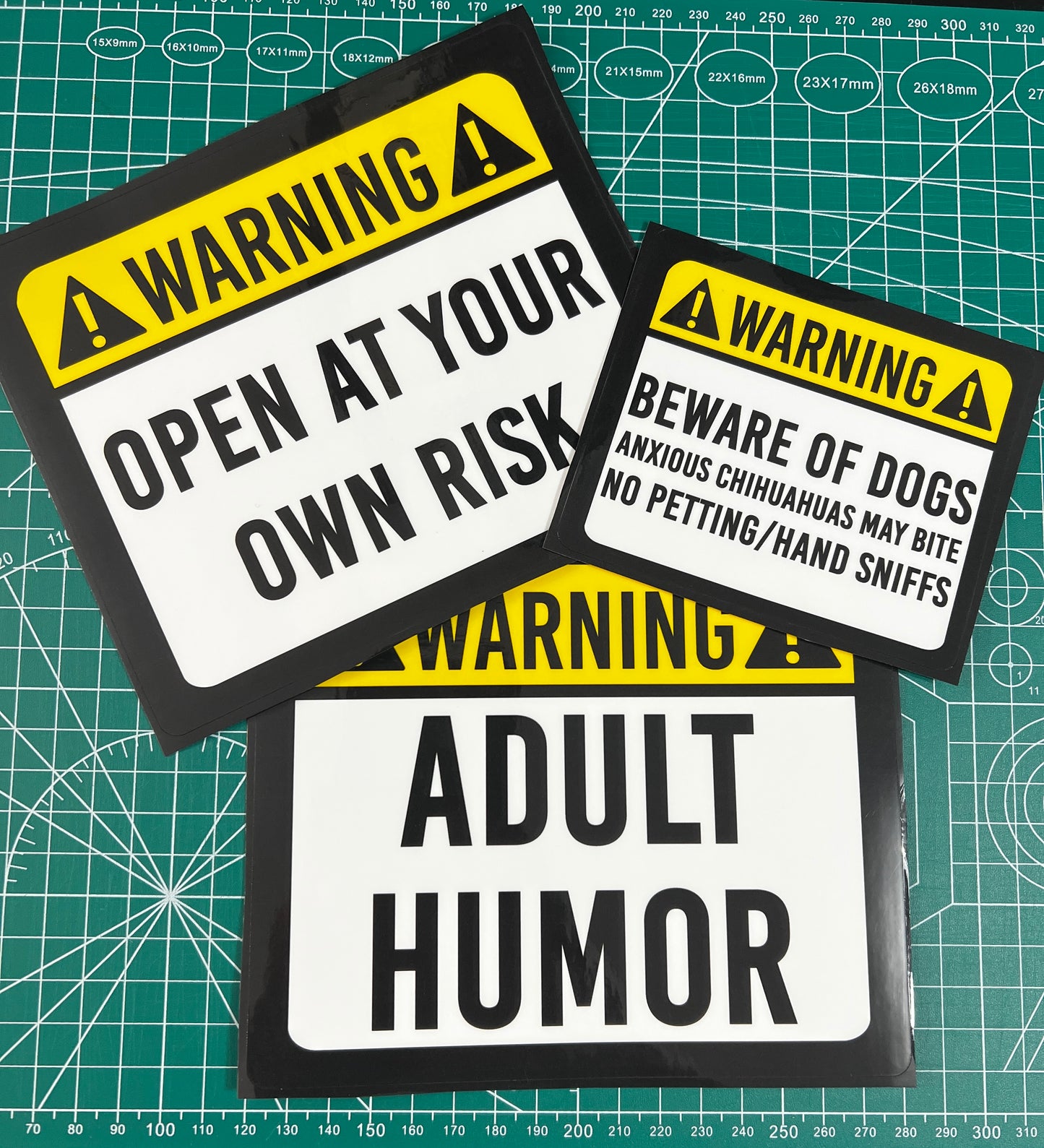 CUSTOM Warning Decal Sticker - Personalized Warning Vinyl Sticker