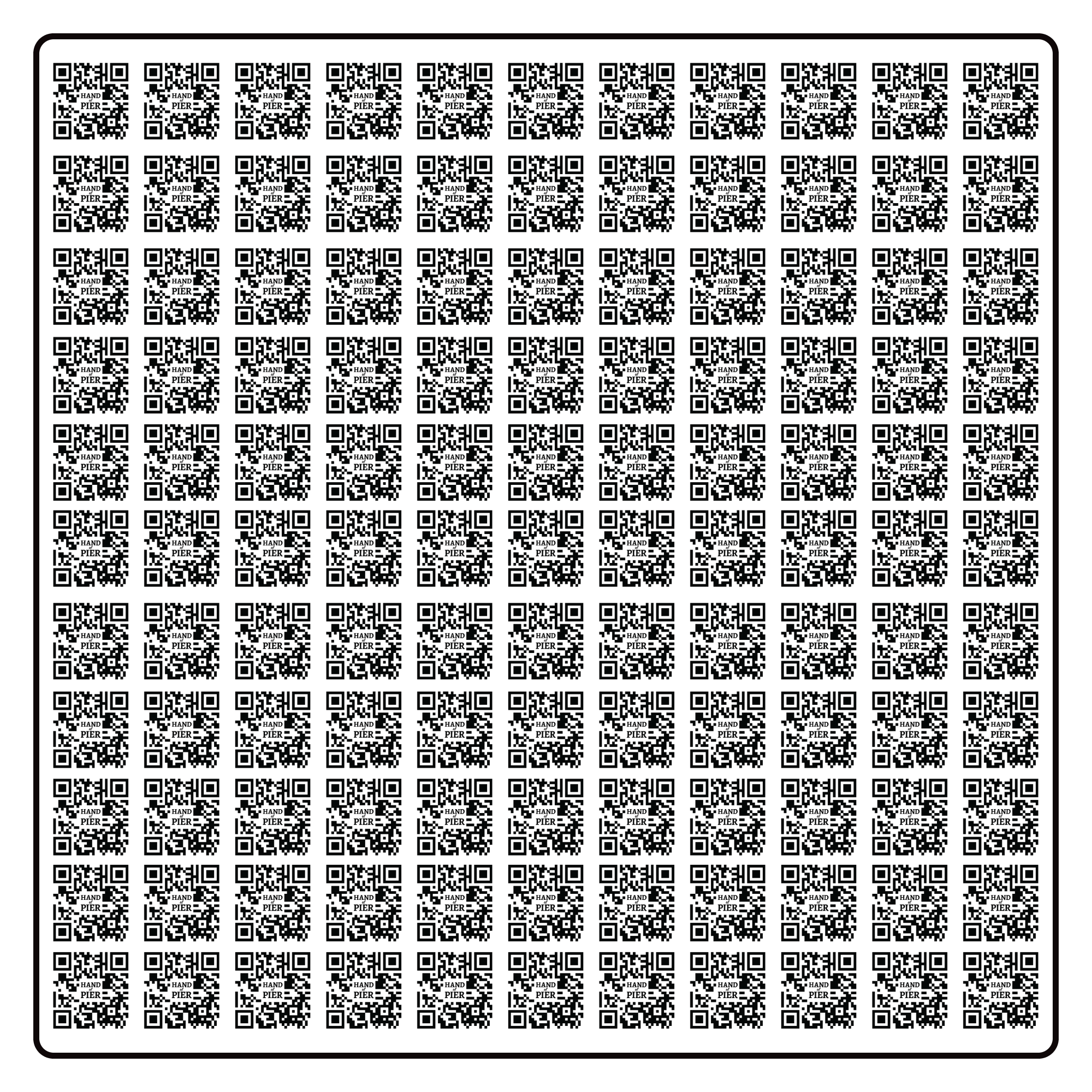 Small Code Sheet Custom QR Codes Decals Bulk - Mini QR Code Sheets – Hand of Pier
