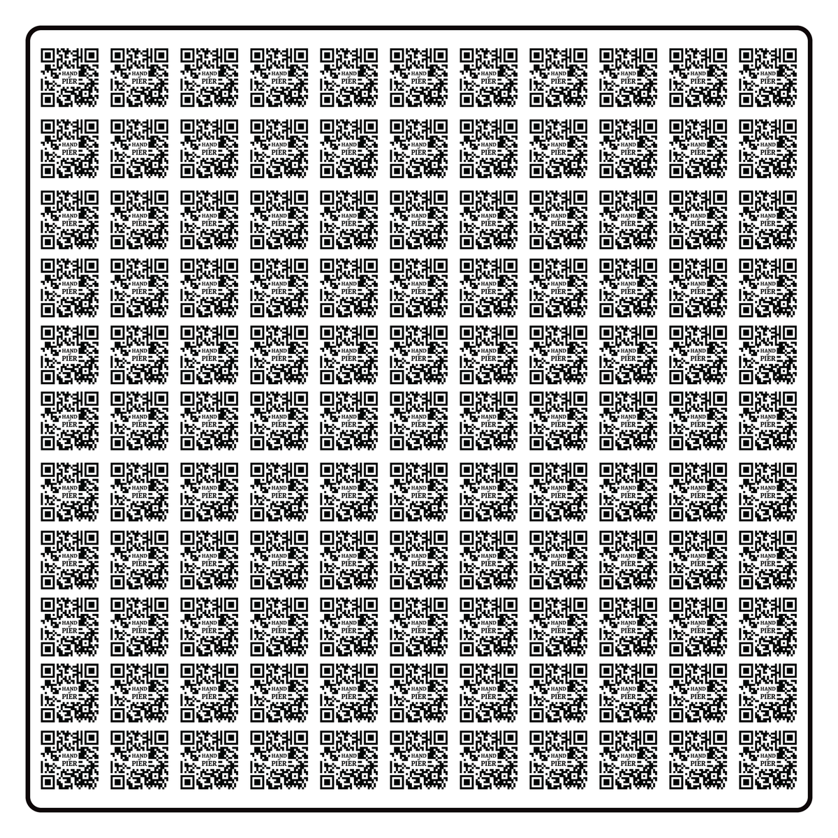 Mini Qr Code Stickers Custom QR Codes Decals Bulk - Mini QR Code Sheets – Hand of Pier